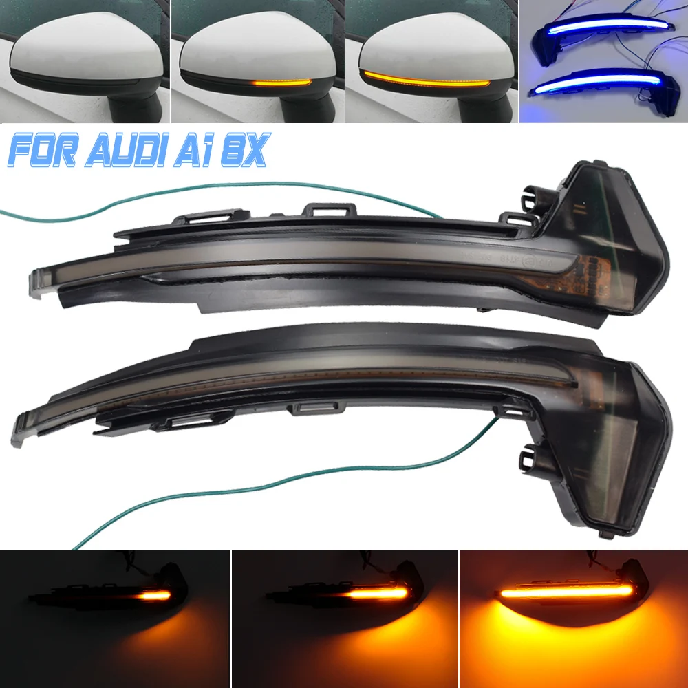 

For Audi A1 8X 2011 2012 2013 2014 2015-2017 Side Rear-View Mirror Light Flowing Water Blinker LED Dynamic Turn Signal Light