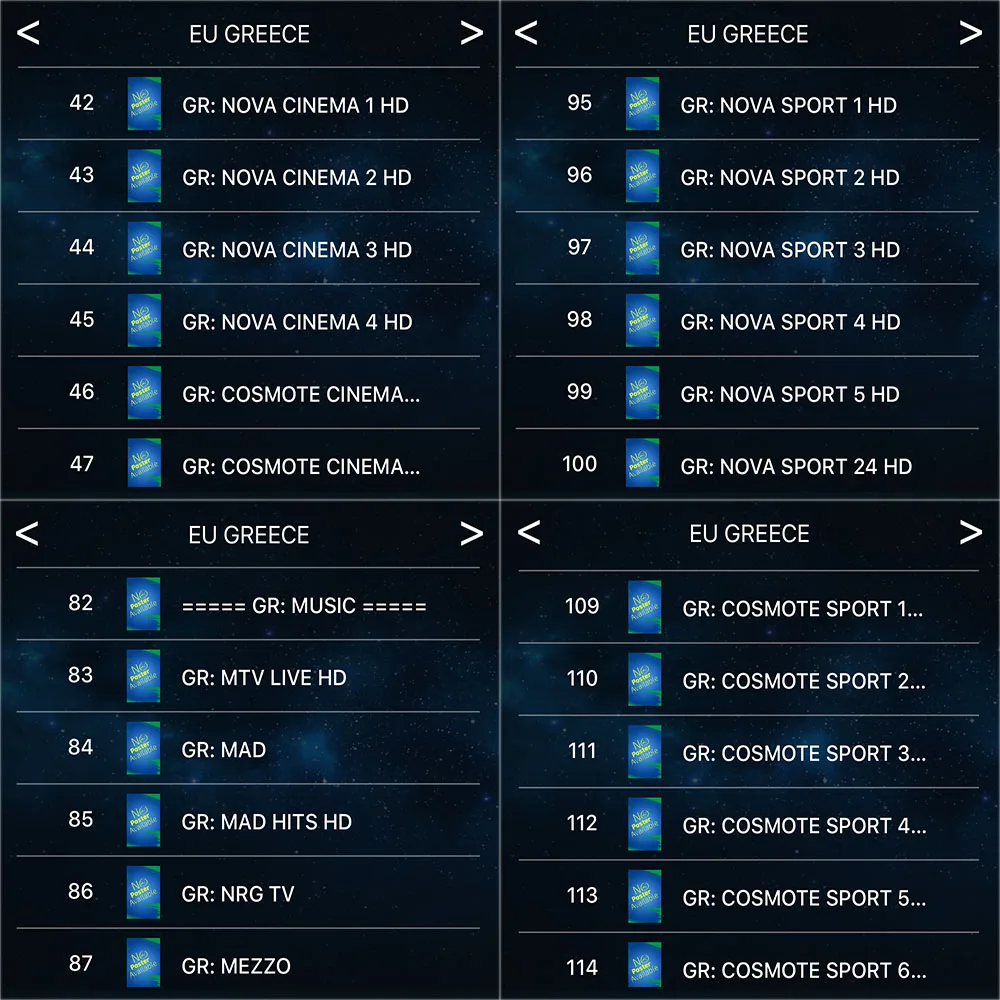 Европа IP tv греческий m3u подписка греческий IP tv XXX Nova спортивный кинотеатр для Android Smart tv Xtream H96 Max MAG с 180 живой музыкой