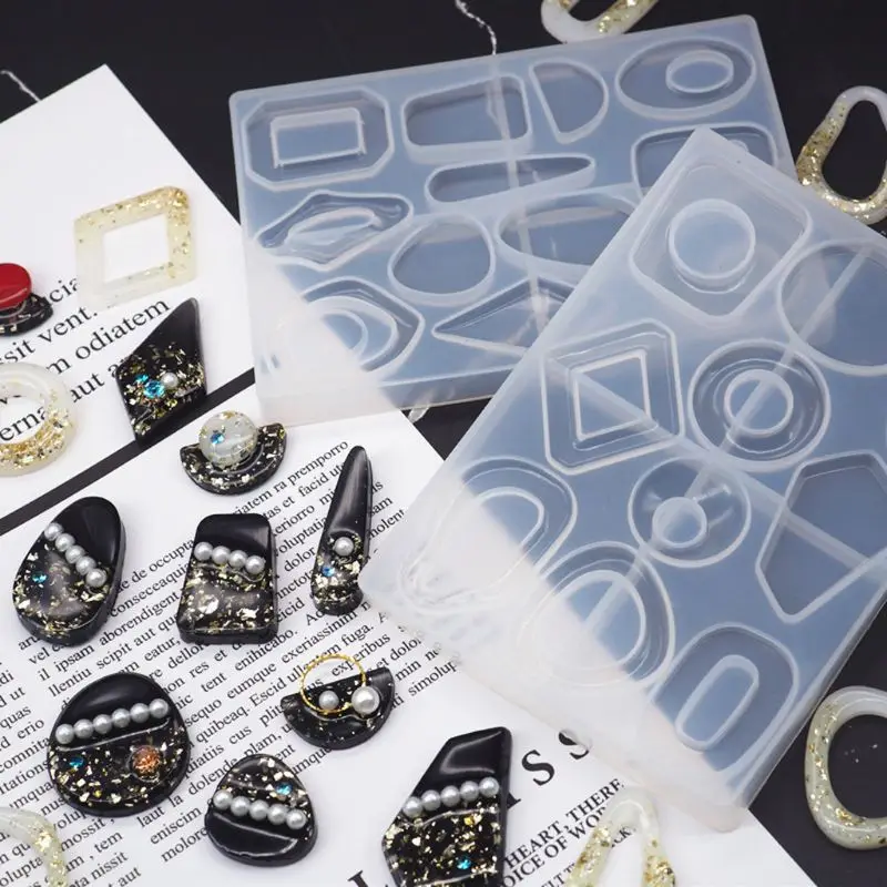 Формы для акриловых сережек из эпоксидной смолы геометрические серьги подвески