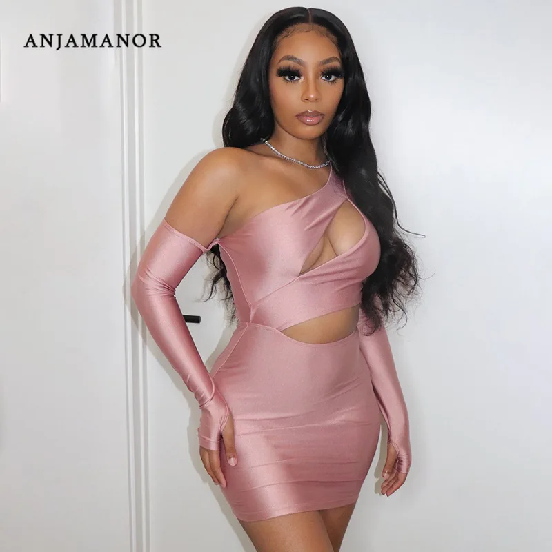 ANJAMANOR Сексуальная Bodycon платья для женщин в африканском стиле Вечерние Клубные