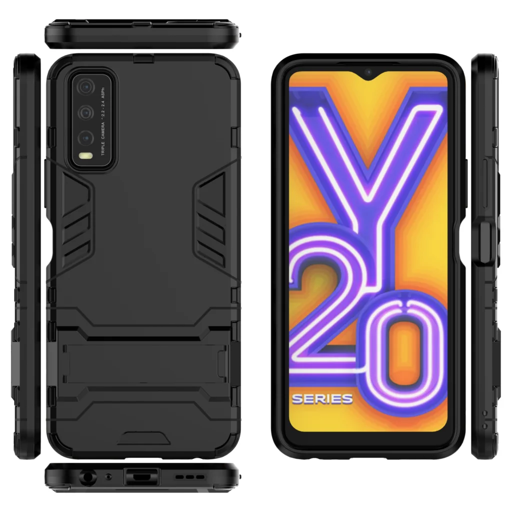 For Vivo Y20 Case Cover For Vivo Y20i Y51S Y30 Y50 Y70S TPU Bumper Robot Holder Stand Shockproof Armor Phone Case For Vivo Y20