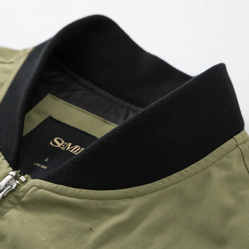 Куртка SEMIR Мужская демисезонная Бейсбольный воротник имитация ленты свободная
