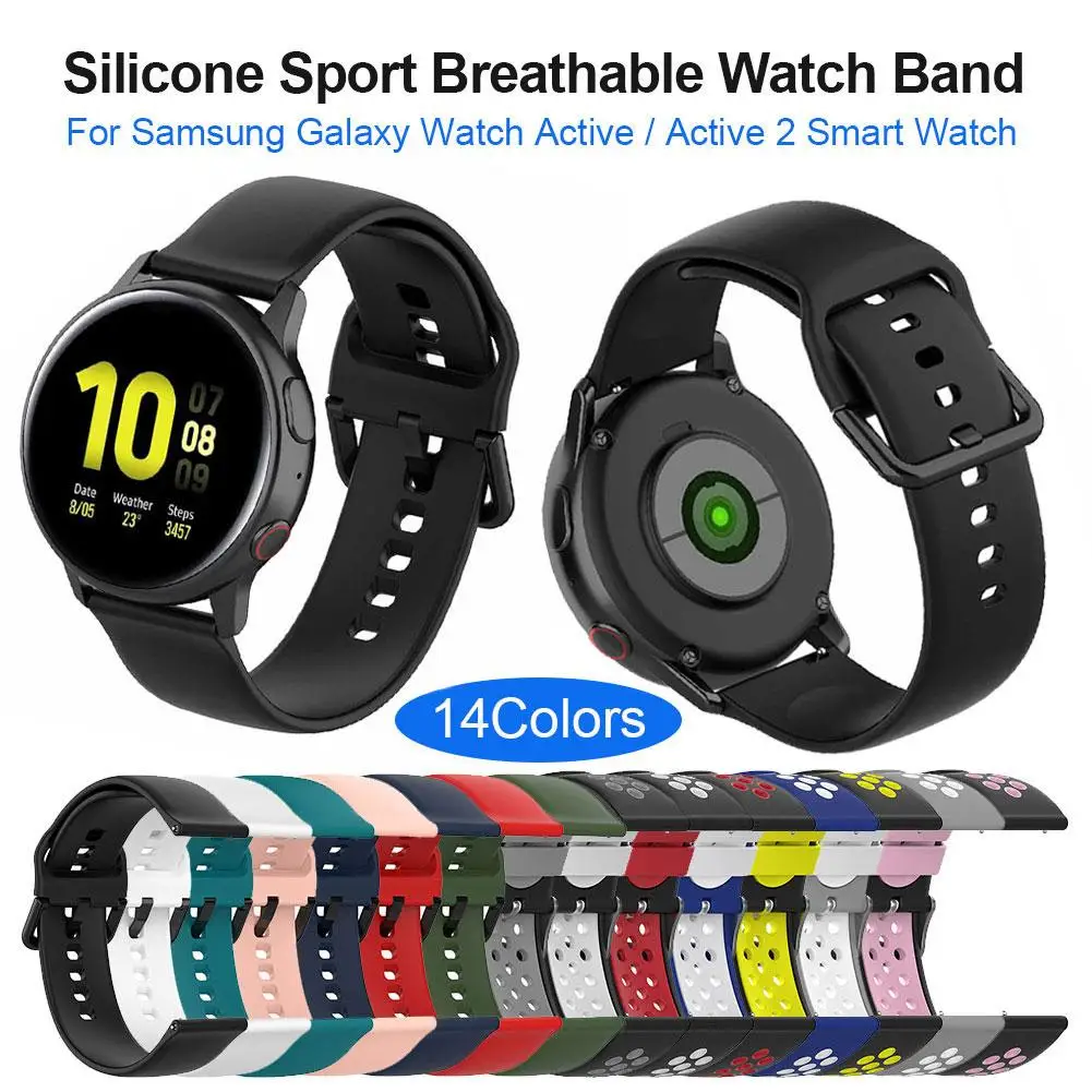 Ремешок силиконовый спортивный для смарт часов дышащий универсальный браслет