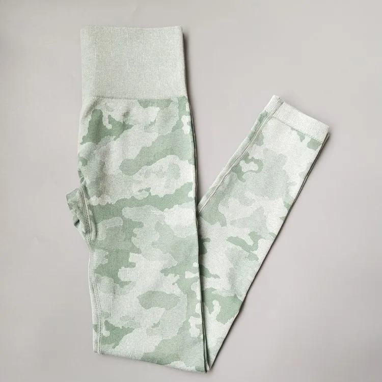 CB1094 green pant Зимний укороченный Топ с длинным рукавом, камуфляжный комплект для йоги, спортивная одежда для женщин, одежда для спортзала, фитнеса, Леггинсы для йоги+ спортивный бюстгальтер, спортивный костюм для женщин - Цвет: CB1094 green pant
