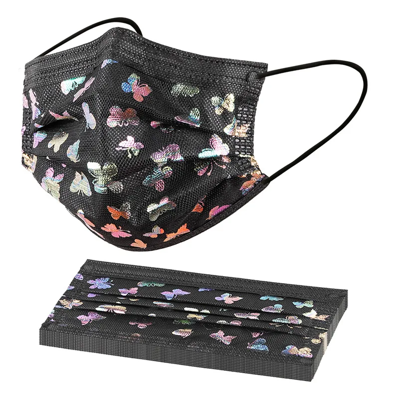 

Маска для взрослых 10 шт., одноразовая дизайнерская трехслойная, с ушной петлей, маска для лица, для косплея, 20 шт.