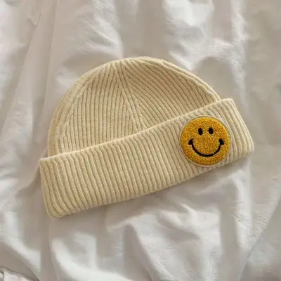 Winter  Women Smiling Hat Beanie Smiley Knitted Woolen Hat Smilely face cap colorful 10