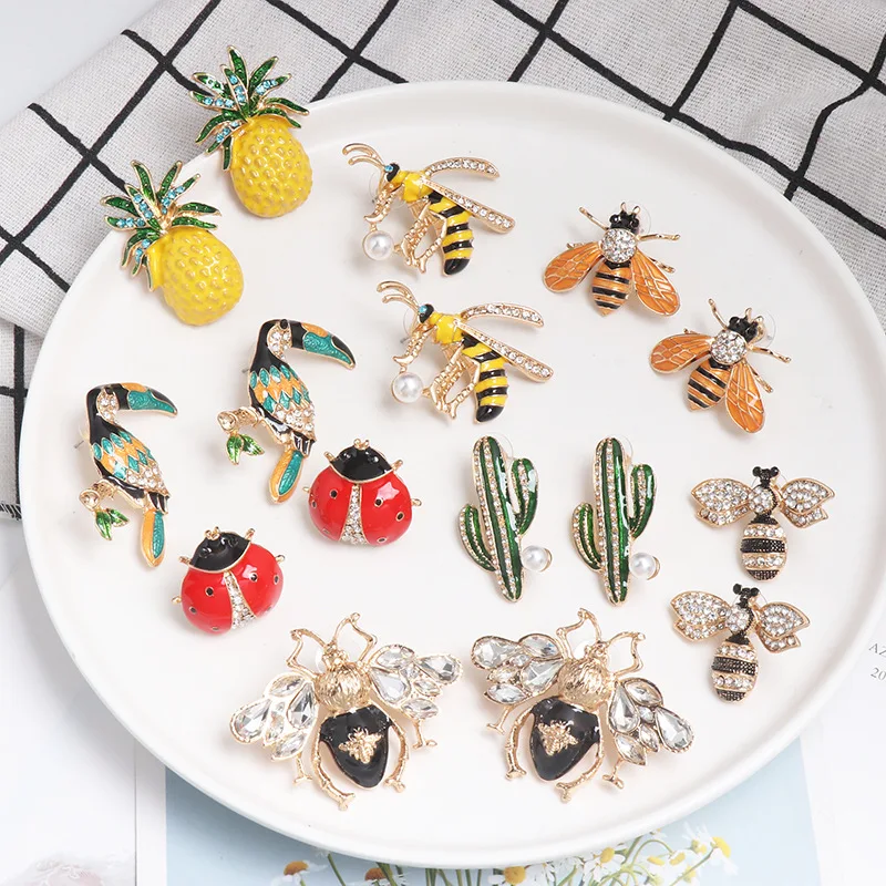 

Personalized Creative Insect Fruit Earrings for Women 2021 New Trendy Metal Jewelry Fine Cute Female Party Jewellery Wholesale