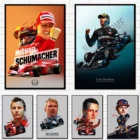 F1 Racer Формула 1 цифровой медиа-Арт плакат гонки украшение граффити художественный Декор Картина комната настенный Холст плакат