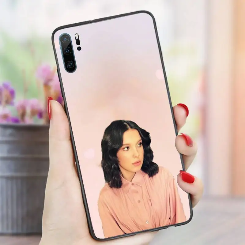 

Millie Bobby Brown famous actor Phone Case For Huawei honor Mate P 10 20 30 40 i 9 8 pro x Lite smart 2019 nova 5t