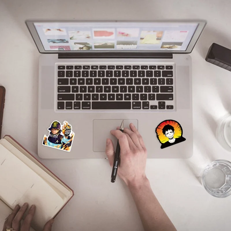 

50 pieces of anime Fire Force series graffiti stickers cartoon waterproof notebook skateboard decoration