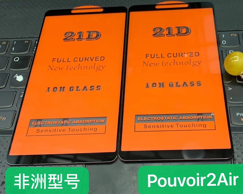2 шт. 21D полное клеевое закаленное стекло для Tecno power 9H Полное покрытие экрана