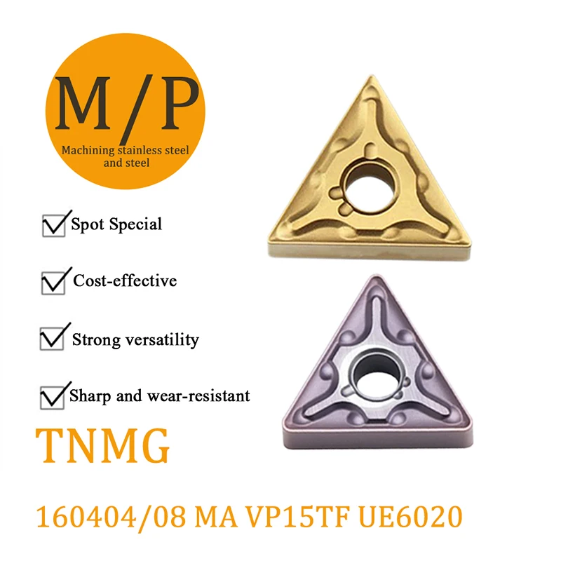 

High Quality Carbide Insert TNMG160404 TNMG160408 MA VP15TF UE6020 External Turning Tools TNMG Lathe Inserts CNC Lathe Tools