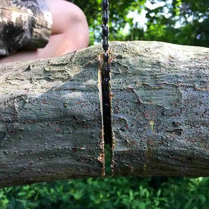 

Emergency Household Gardening Hand Chainsaw with Nylon 65cm Chainsaw Saw Pocket Chain Survival Hand Outdoor Camping Bag Hik I7W4