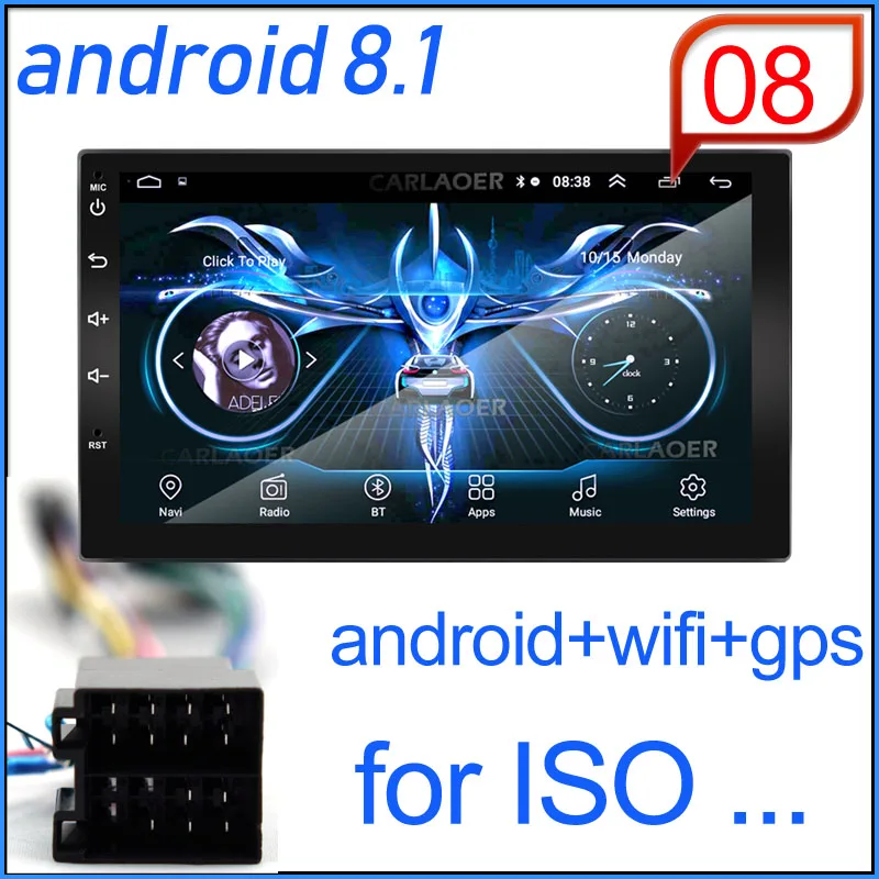 android ISO 2 Din Автомагнитолы " hd-плеер 2Din Сенсорный экран автомобиля видео мультимедийные плееры аудио стерео Зеркало Ссылка для телефона магнитола 2 din - Цвет: android ISO