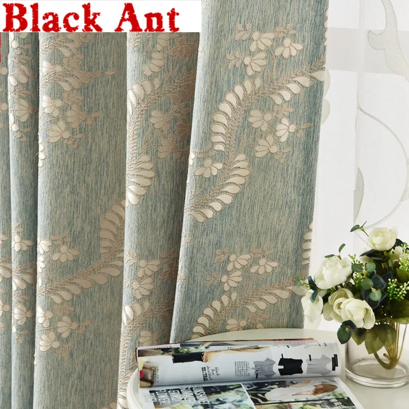 Занавеска в американском стиле Затемняющая жаккардовая ткань для гостиной