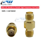 Адаптер SMA Стандартный Женский к женскому, высокочастотная испытательная головка 18 ГГц, низкостоящий волновой радиочастотный разъем, внешний винт, внутреннее отверстие