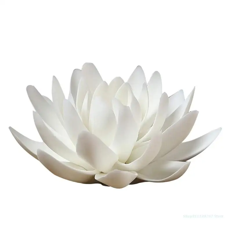 

C5AD Ceramic White Lotus Incense Burner Incense Burner Stick Holder for Yoga Studio Living Room Home Decoration Censer