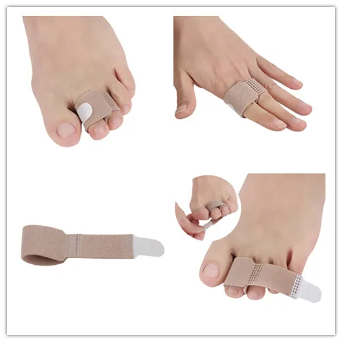 

2pcs Toe Finger Straightener Hammer Toe Hallux Valgus Corrector Bandage Toe Separator Splint Wraps Foot Care Supplies
