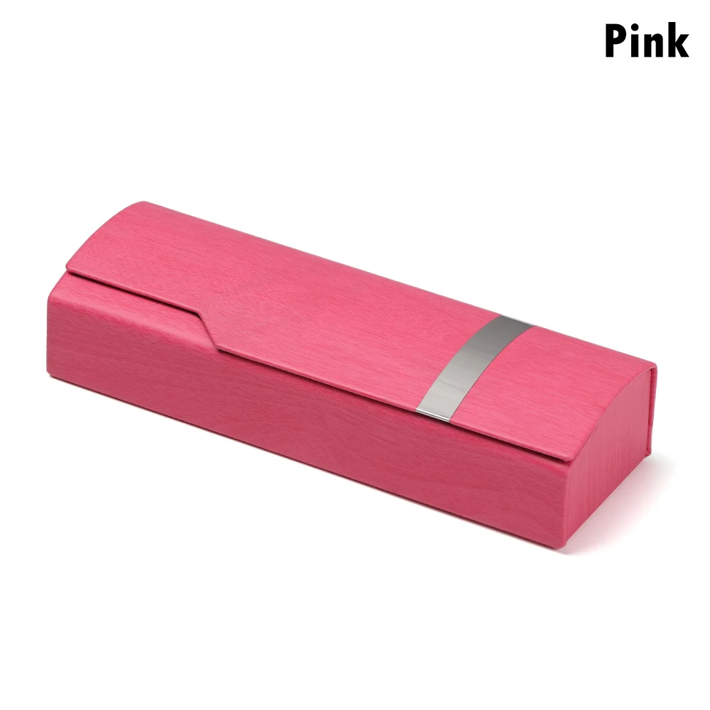 pink Новые ретро овальные очки коробка солнцезащитные очки льняные складные очки Чехол оптические корзины ручной работы для хранения очки Чехол - Цвет: pink