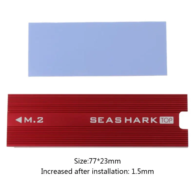 

1 шт. алюминиевый радиатор для NVME M.2, Охлаждающий радиатор теплоотдачи U.2, теплопроводность, силиконовая пластина, радиатор охлаждения