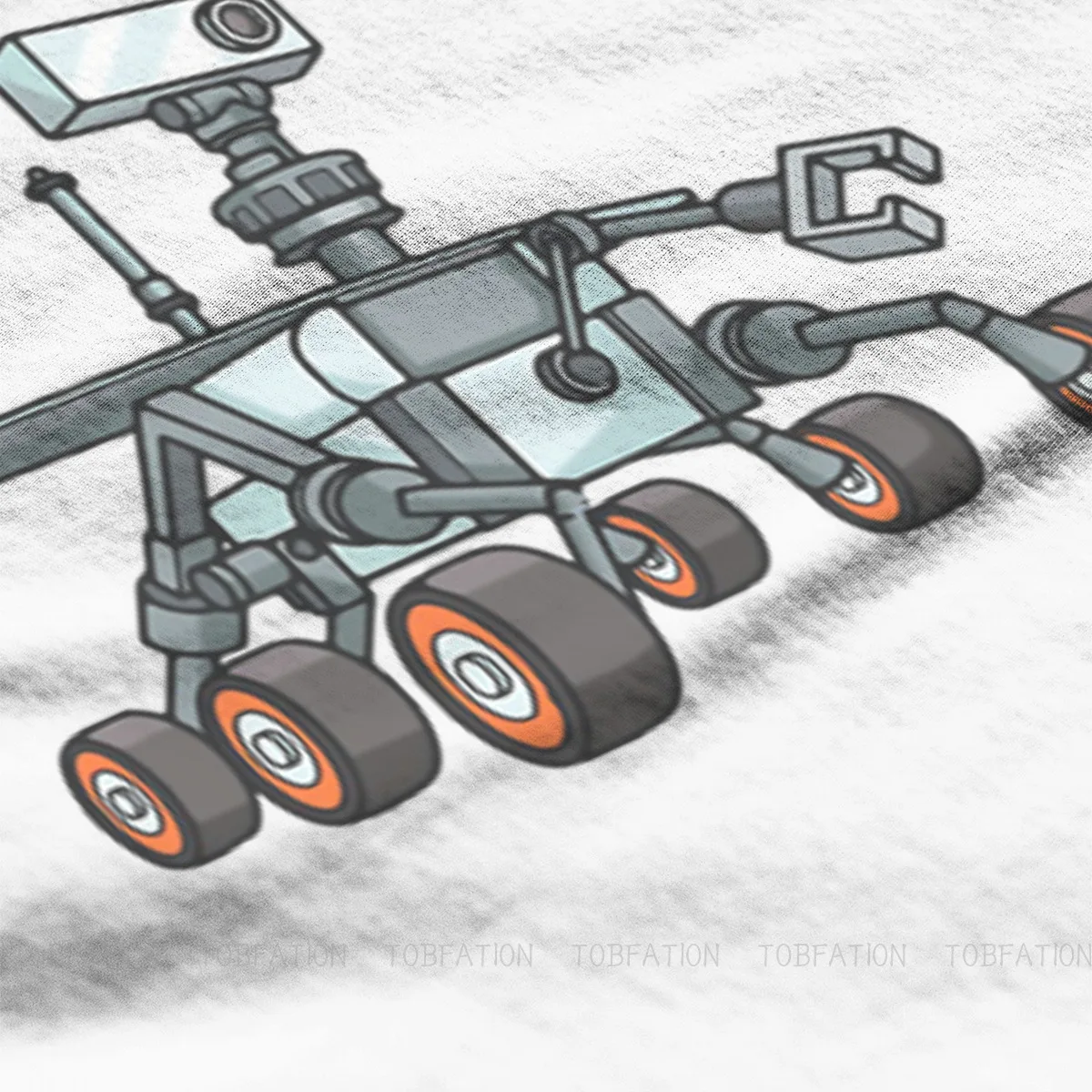 Мужская футболка с круглым вырезом Mars 2020 Perseverance Rover из чистого хлопка роботом