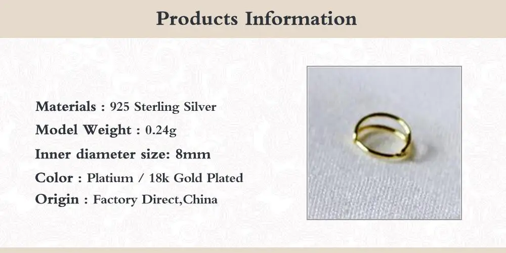 

GS Irregular Nose Ring for Women 925 Sterling Silver Piercing Simple Pendientes 2021 Fashion Huggie Earrings Support Wholesale