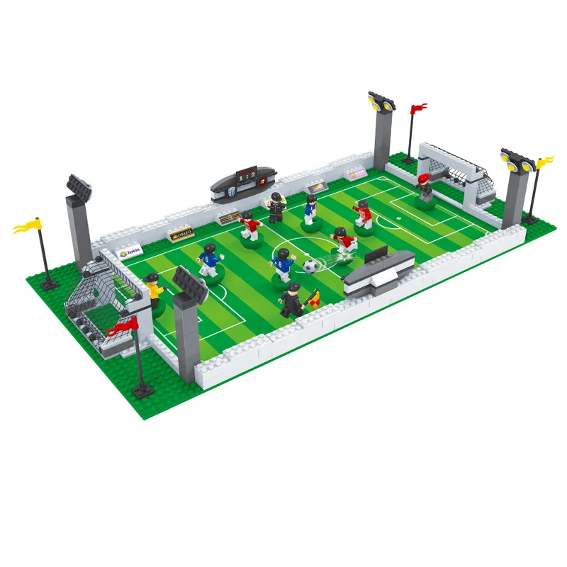 AUSINI футбольное поле Обучающие строительные блоки собранные детские пластиковые