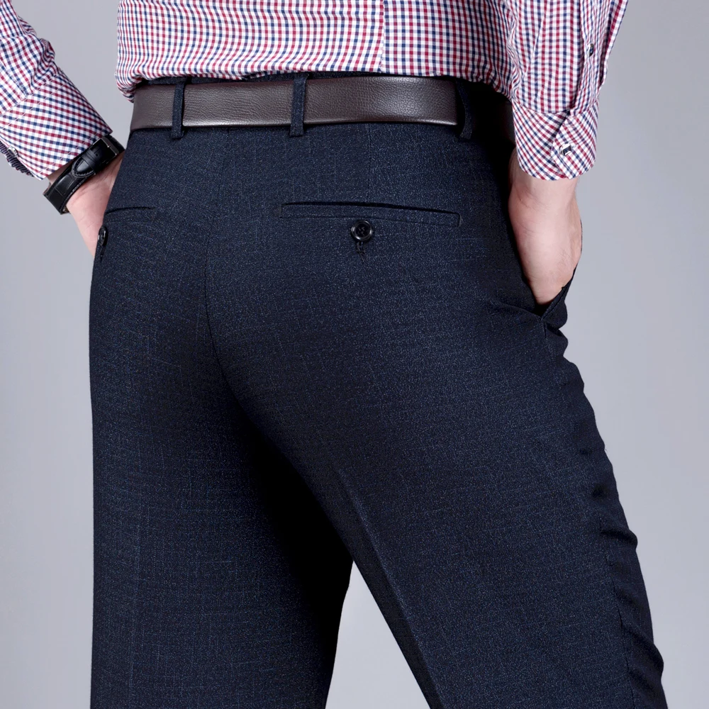 Мужской брючный костюм Mu Yuan Yang черные свободные прямые деловые брюки