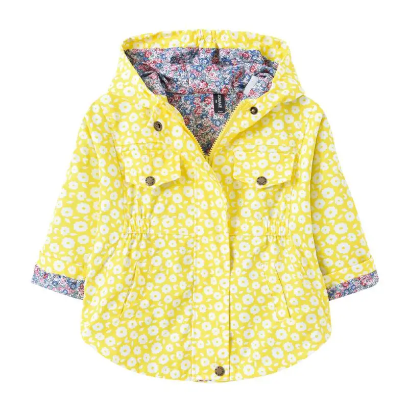 2021 весенне-осенние модные куртки и пальто для девочек с капюшоном вышивкой детей