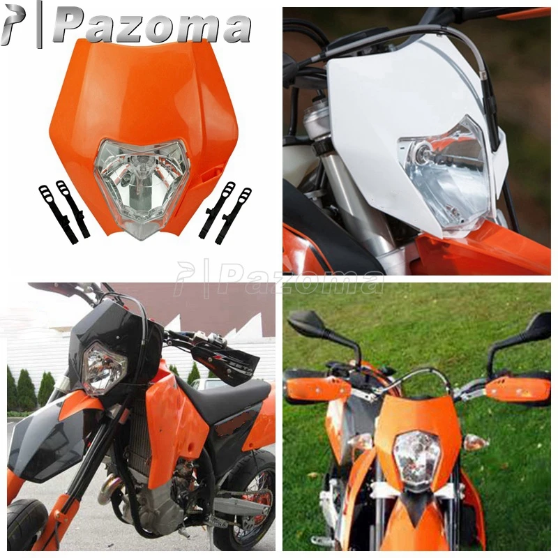 Фара мотоциклетная оранжевая универсальная для SX SXF EXC EXCF 125 200 250 350 450 XCF SMR|headlamps for