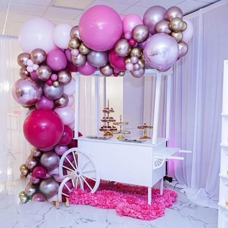 105 шт Круглые фольгированные пастельные воздушные шары-гирлянды арочный