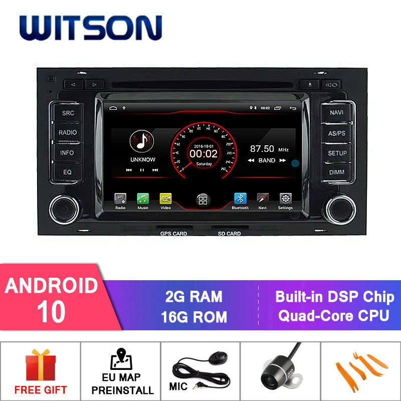 WITSON Android 10 0 4 ГБ ОЗУ + 64 Гб FLASH 8 Восьмиядерный автомобильный DVD плеер для VOLKSWAGEN 2002 2010