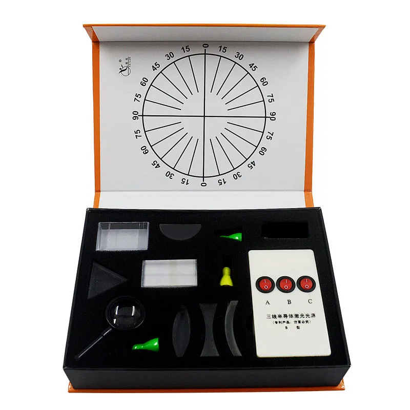 

Laboratory Equipment for Experiments, Concave, Convex Lens, Prism, Physical Optical Kit