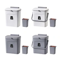 household home trash can for kitchen cabinet door wall mount waste rubbish bin
