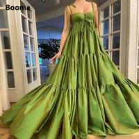 booma green sweetheart taffeta prom dresses spaghetti straps empire maxi maternity dresses 2021 tiered a line baby shower dress