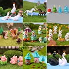 Сказочный Сад, кролик, собака, искусственное ремесло, белка, модель животных, фигурки, подарок сделай сам, Мини Утка, украшение для стола