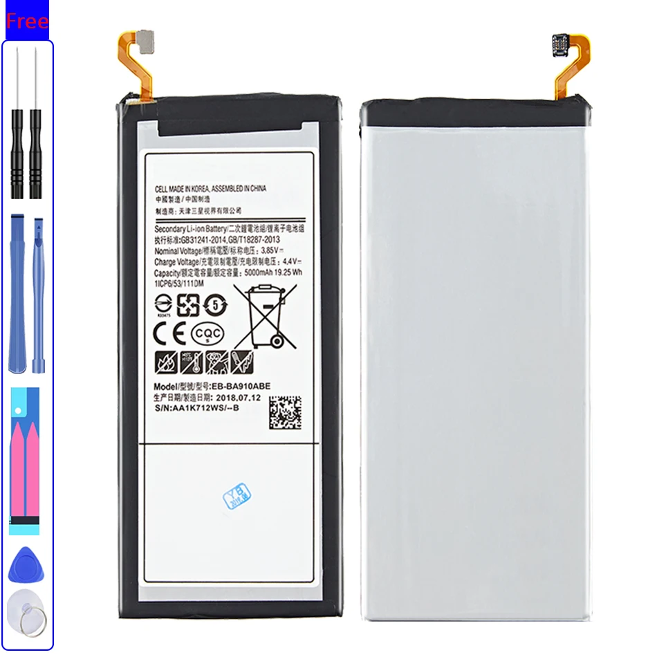 

Battery EB-BA910ABE 5000mAh For Samsung Galaxy A9+ A9000 A9 Pro 2016 A9Pro Duos TD-LTE, SM-A9100, SM-A910F/DS Bateria