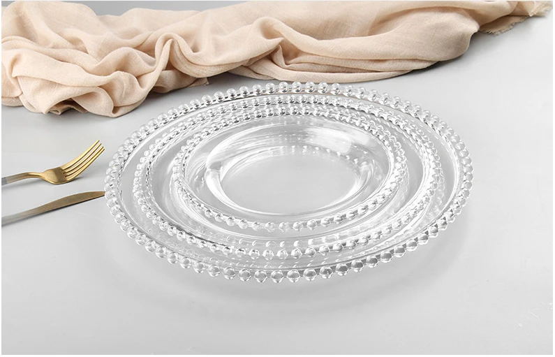 Стеклянная тарелка Хрустальная креативное блюдо из Пномпеня для фруктов