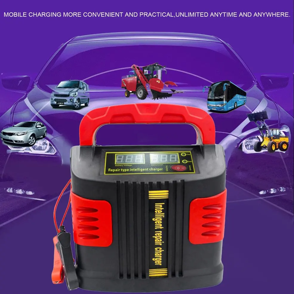 

Portable Intelligent Charger Auto Motor Vehicle Charger 350W 14A Auto Adjust LCD Battery Charger Car Jump Starter Booster