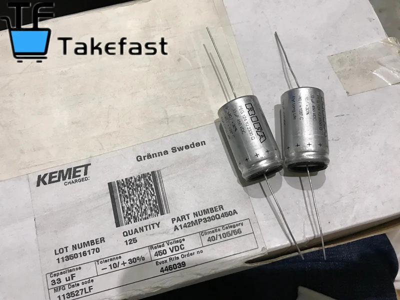 Конденсатор электролитический осевой 33 мкФ 450 в для RIFA 10 шт. | Электронные