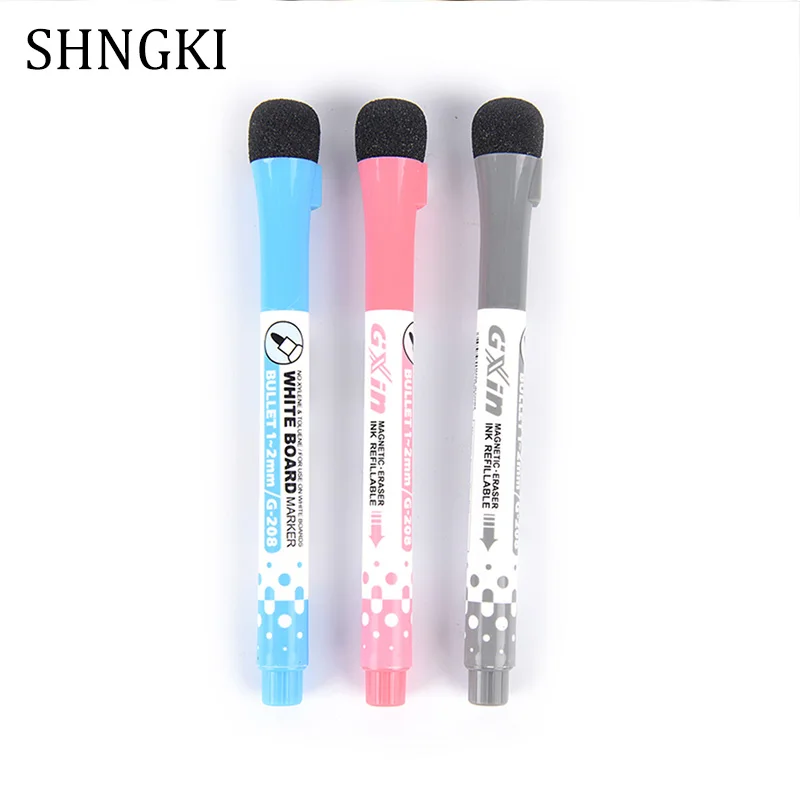 

Hot-sale 1pcs/lot 14 * 2 * 2cm Marker Erase White Board Pens Marker Pens plastic Water-based pen high quality