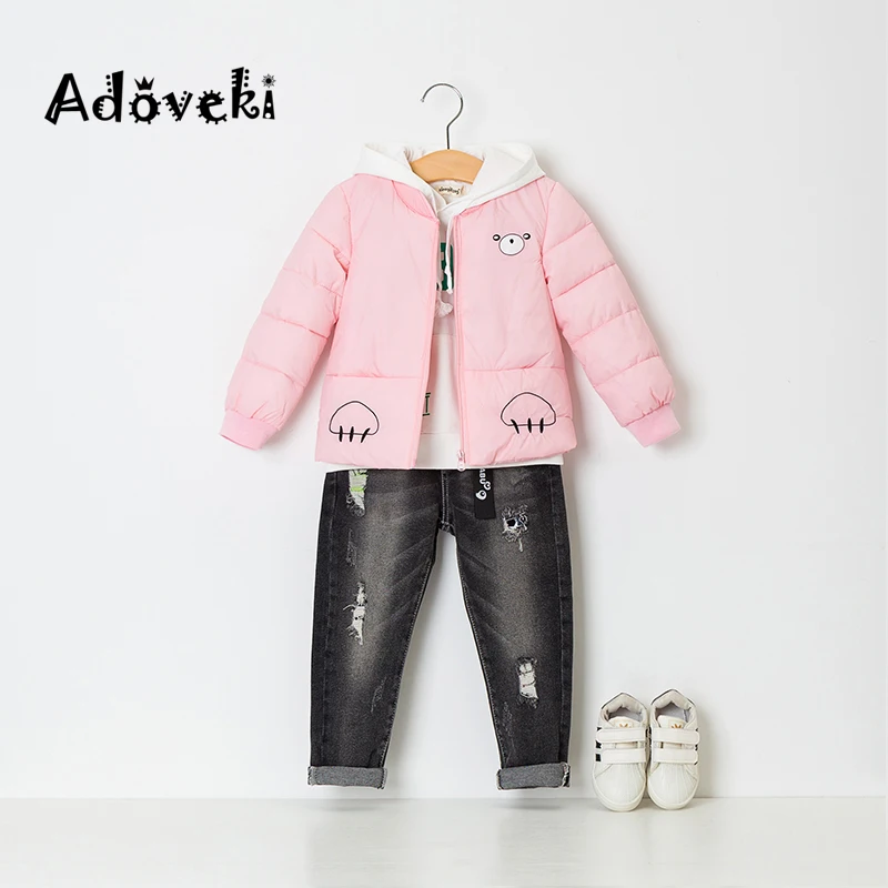Adoveki/Новинка года; Модная хлопковая куртка для девочек и мальчиков; симпатичное теплое и мягкое пальто на молнии; 4 цвета на выбор; Детское пальто