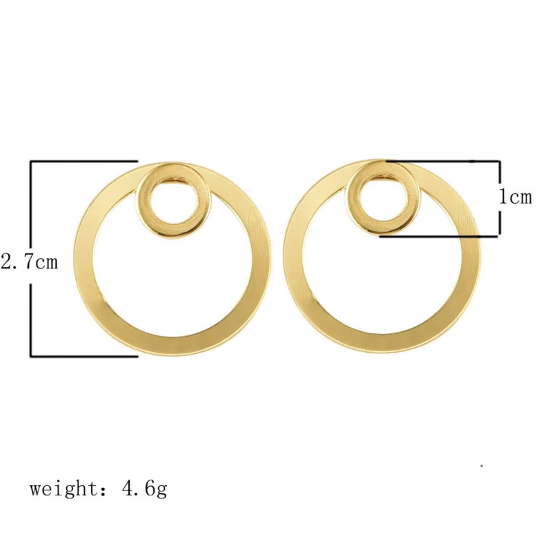 

New Simple Fashion Personality After Earring Insert Round Hole Circle Earrings Selling Women Accessories Earrings For Women