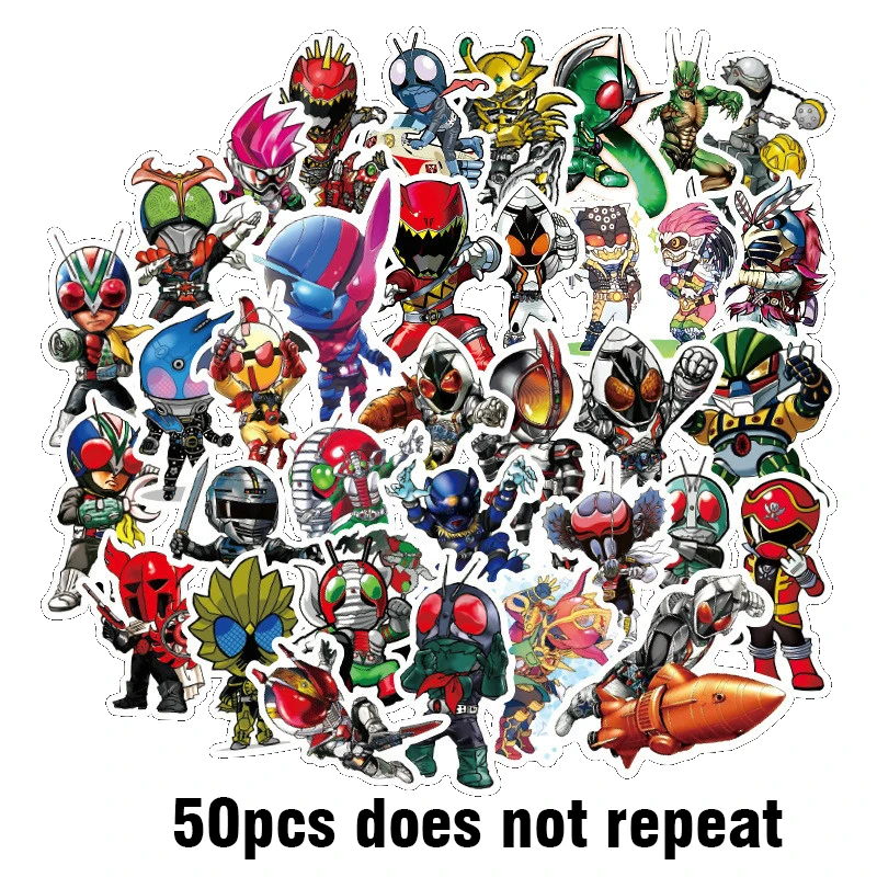 50 шт./упак. Kamen Rider Мультяшные аниме наклейки для мотоцикла автомобиля велосипеда