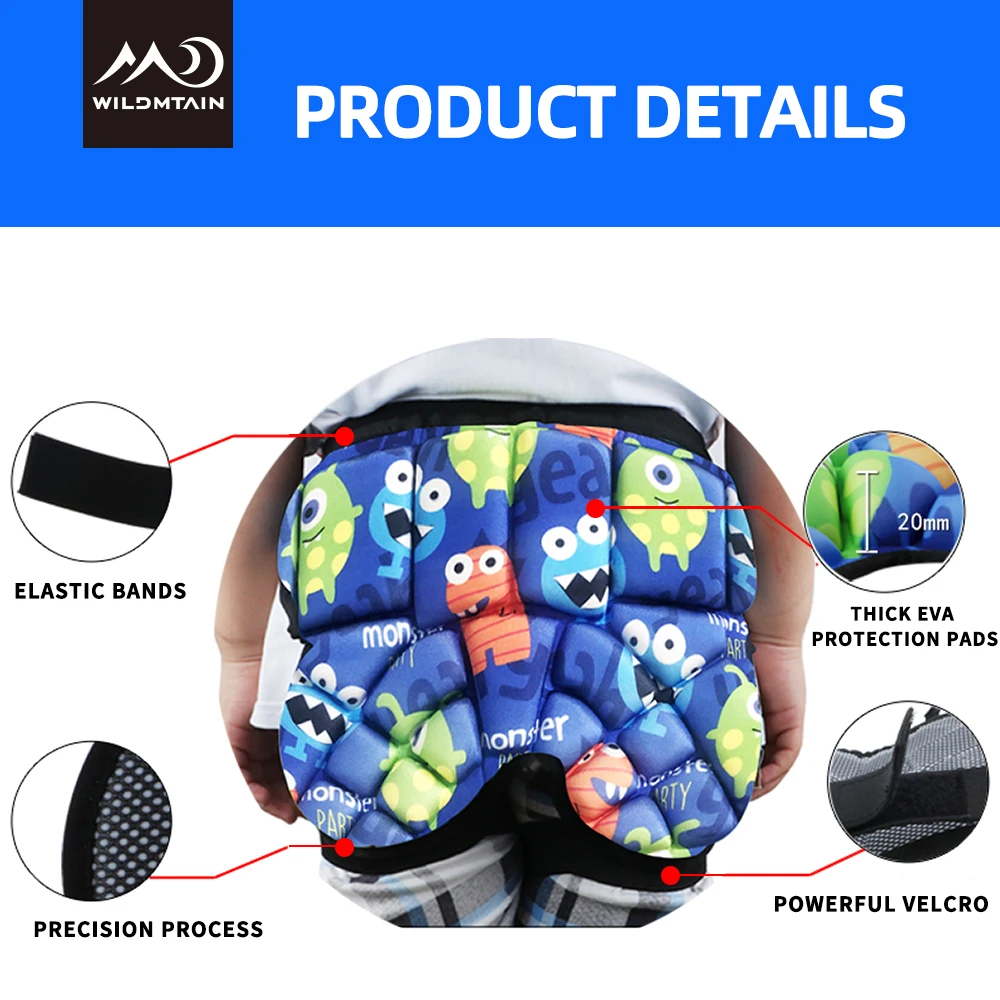 WILDMTAIN Детские шорты для сноубординга защита дышащая легкая бедер мальчиков и