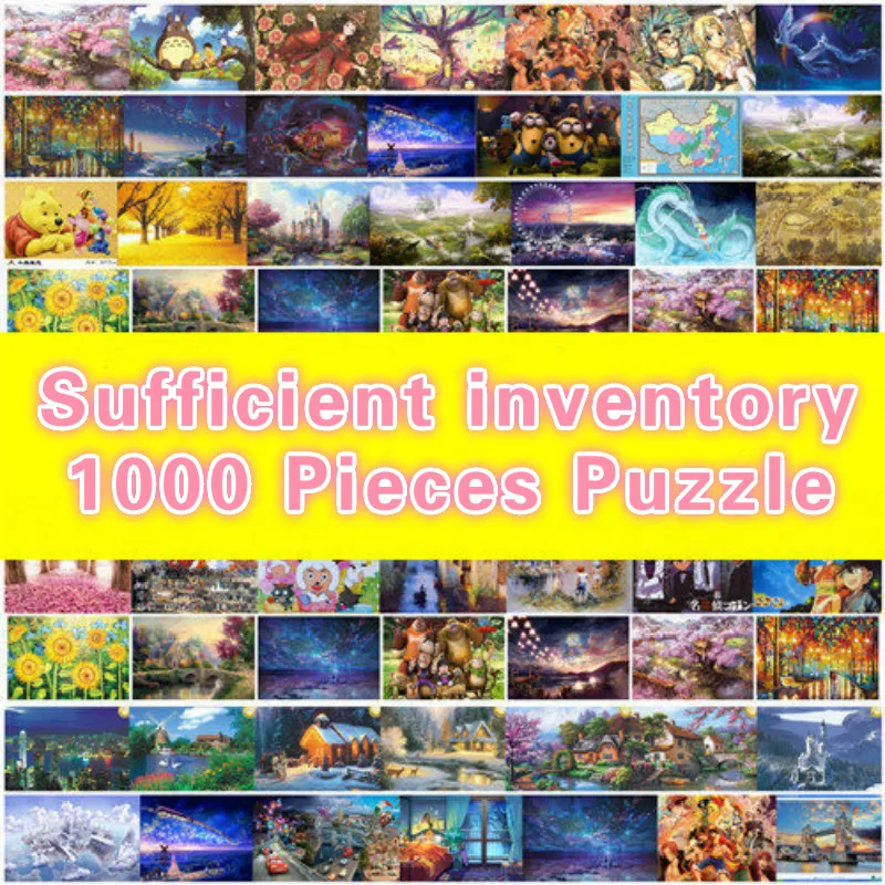 Достаточно инвентаризации Новые 1000 штук взрослые головоломки дети пазл пейзаж