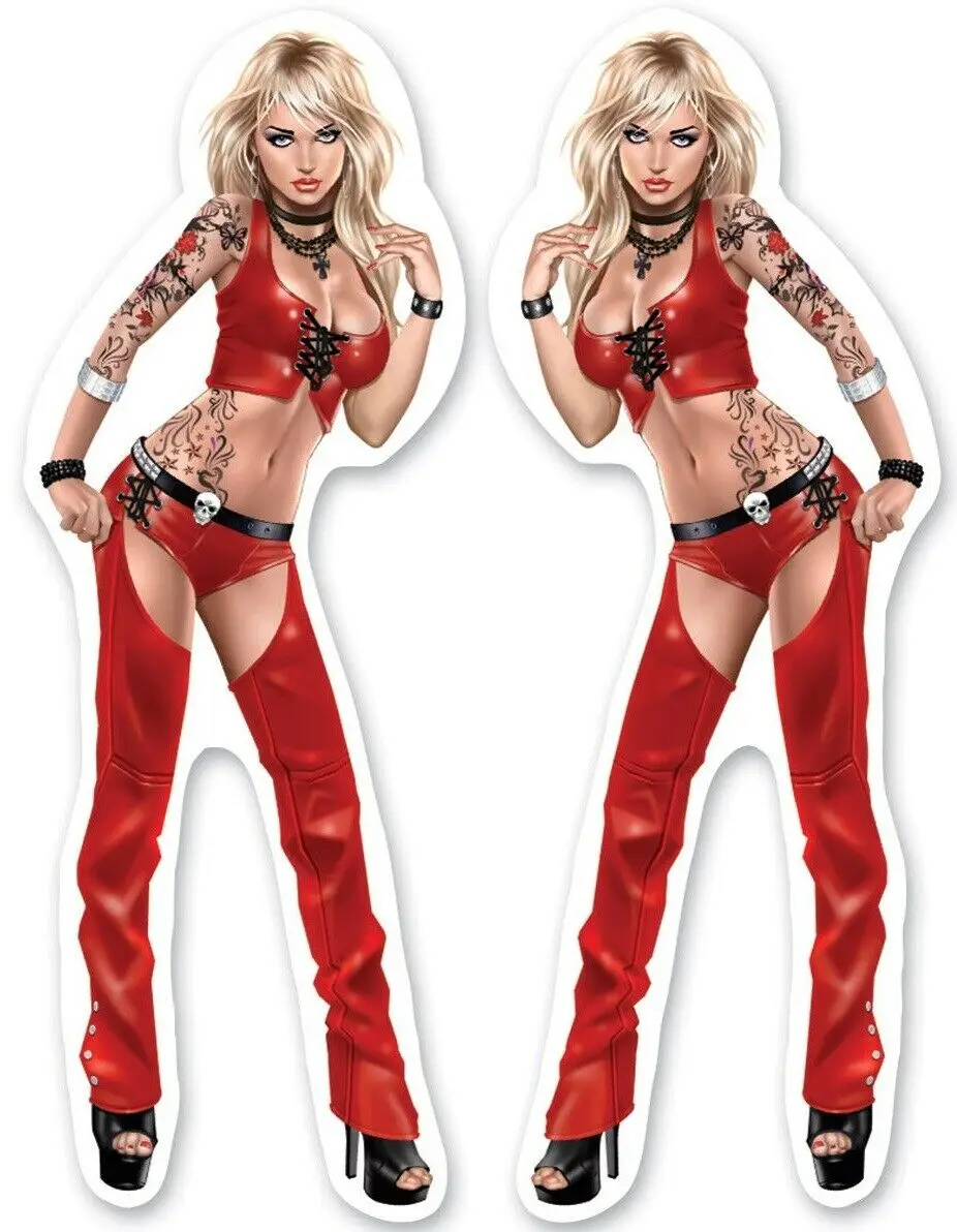 

Персонализированная красочная наклейка на автомобиль для девушек, светлая красная кожа для украшения бампера, окна, ноутбука KK18 * 16c