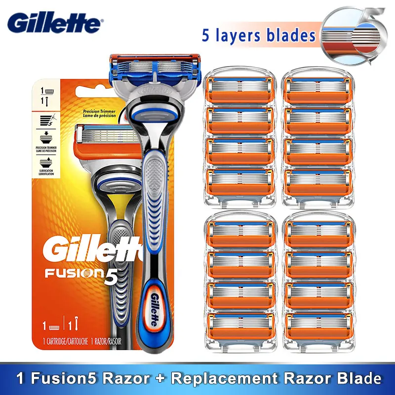 

Gillette Fusion 5 Safety Razor Shaving Machine Face Shaver Cassettes For Men Manual Shave Case For Beard With Blades Shavette