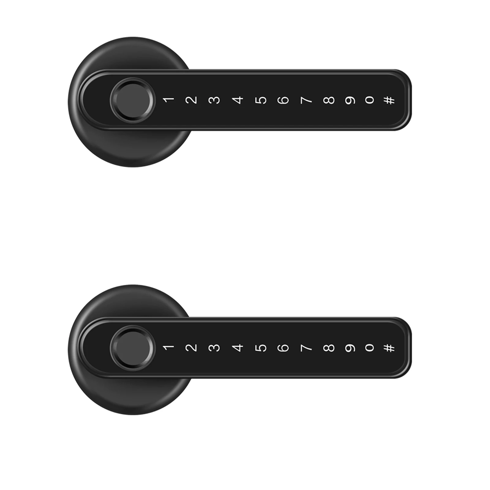 

Keyless Entry Smart Door Lock Fingerprint Password Lever Handle Lock with 2 Keys Access Control Accessories Supplies