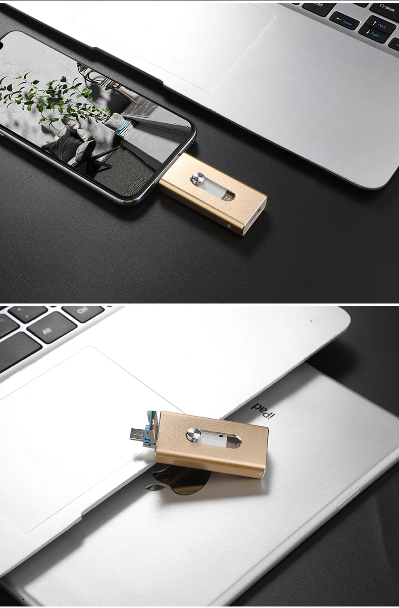 Флеш-накопитель OTG Usb 128 ГБ, 16 ГБ, 32 ГБ, 64 ГБ, флеш-накопитель HD, внешняя карта памяти для iphone 7, 7 Plus, 6, 6 S Plus, 5S, ipad, флешка